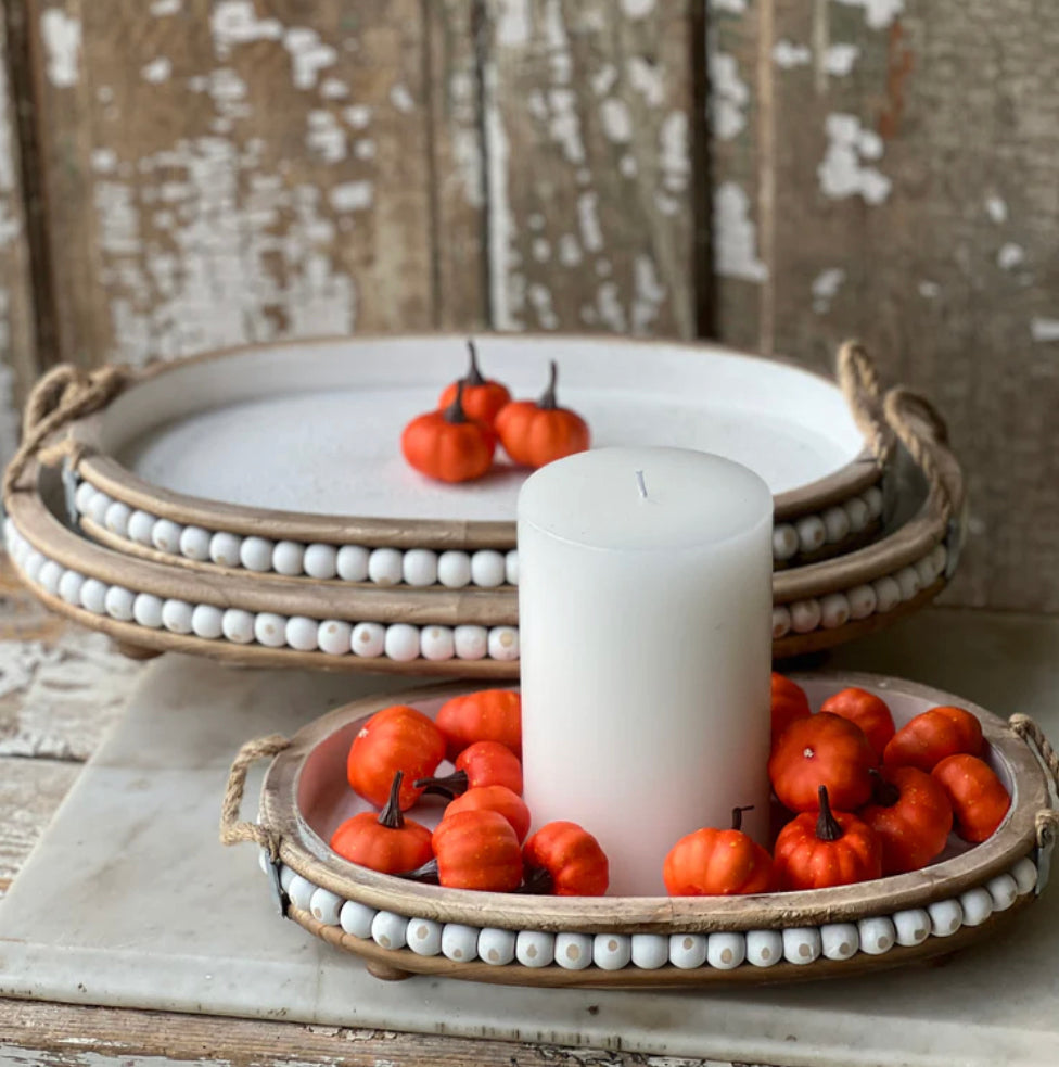 Rustic Beaded Tray