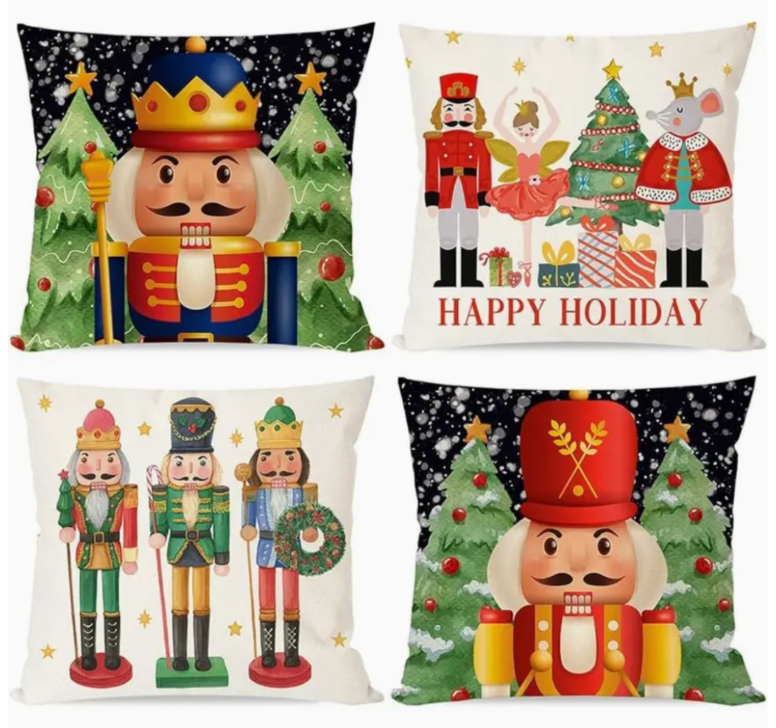 Christmas Pillow Cover- Nutcracker