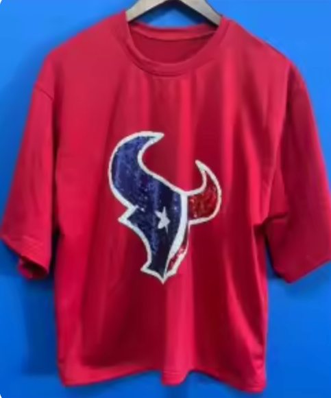 Texans Crop Sequin Jerseys