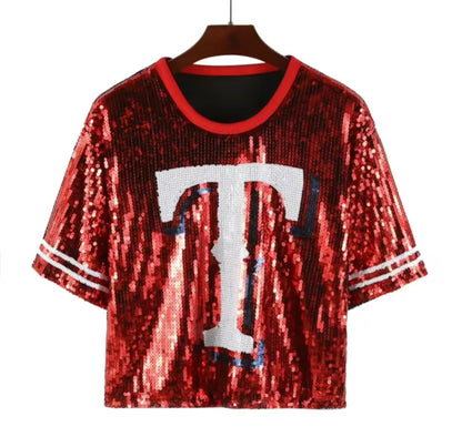 Sequin Team Jerseys - Crop/Short