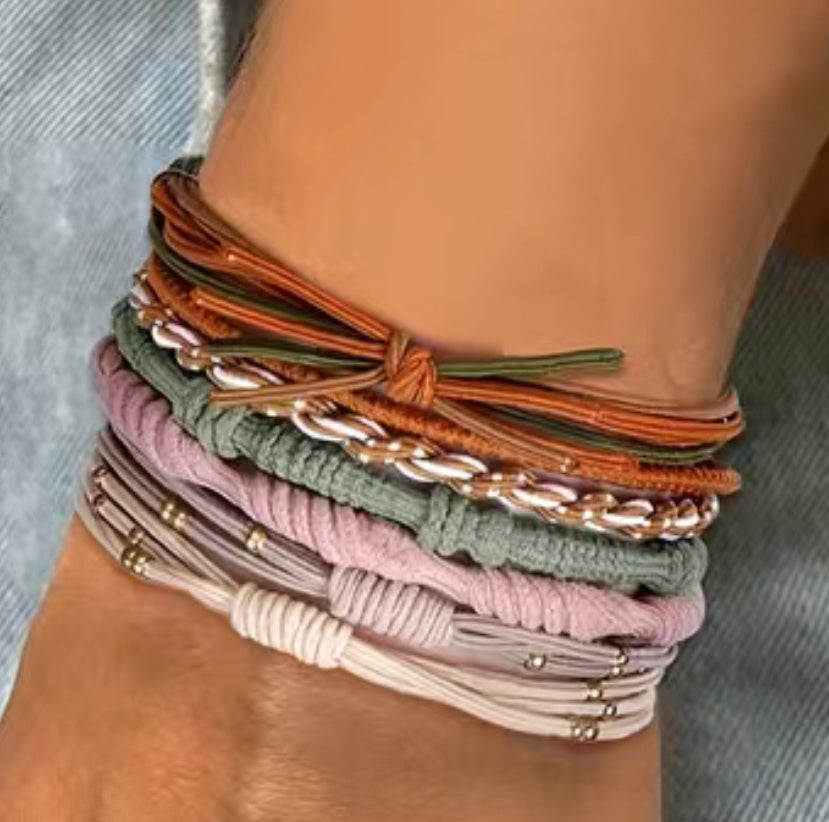 Boho Hair ties - 10 pcs