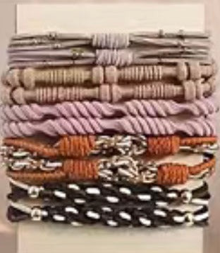 Boho Hair ties - 10 pcs