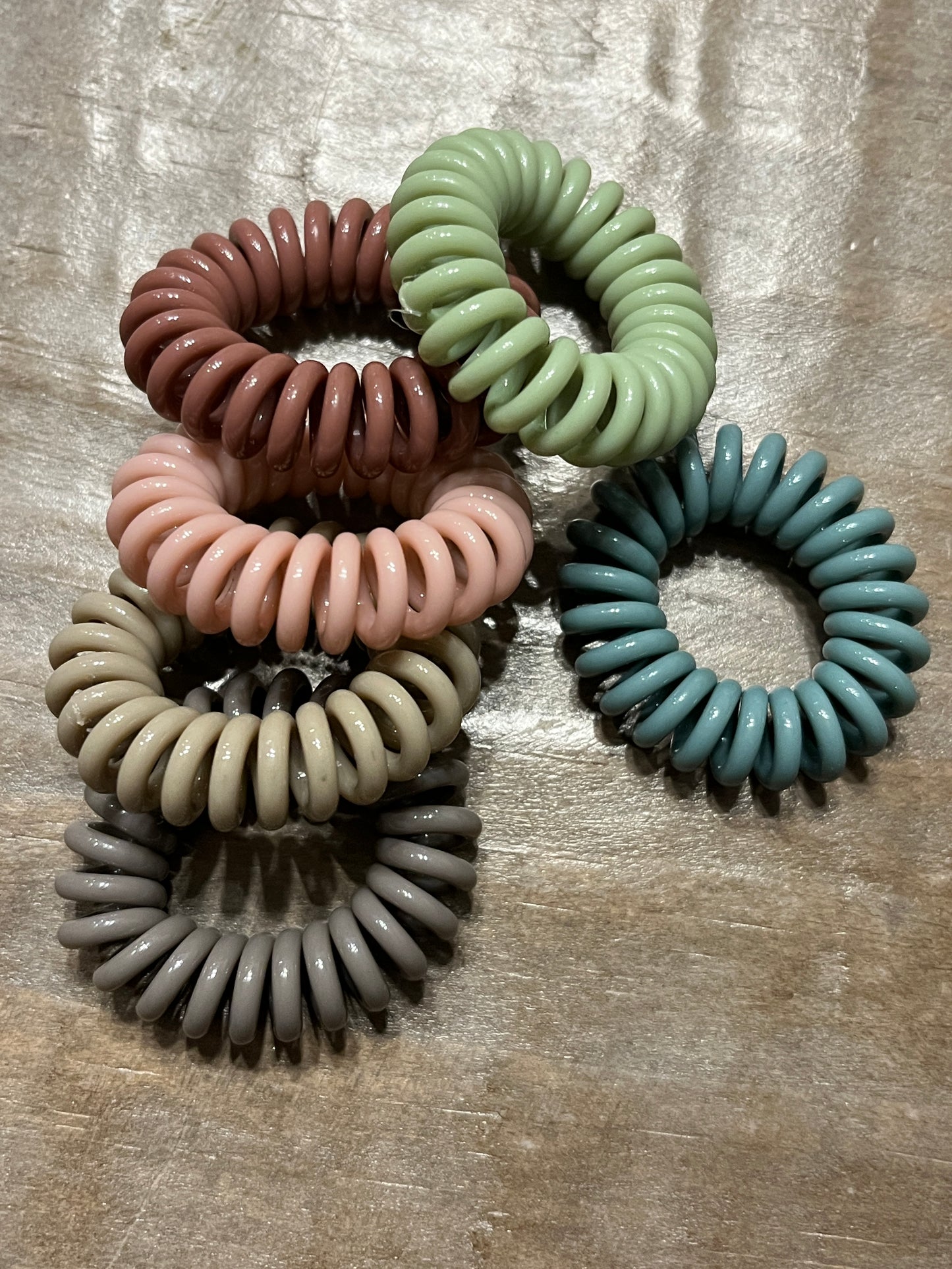 Coil Soft Colored Hair Ties - 6 pack