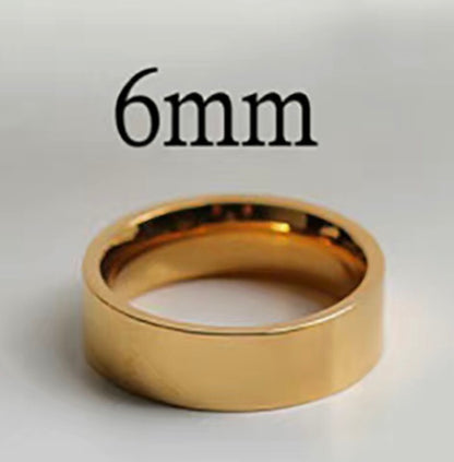 Solid 14k gold plated titanium bands - multiple sizes