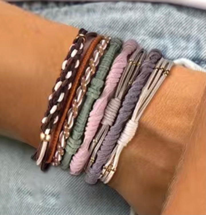 Boho Hair ties - 10 pcs