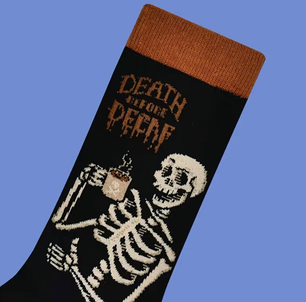 Death Before Decaf Crew socks