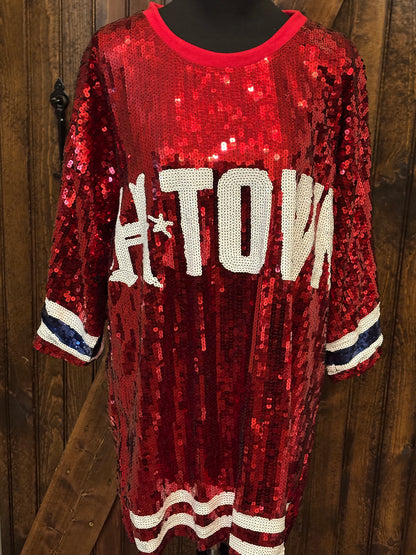 Texans Sequin Jerseys - Tunic/Dress