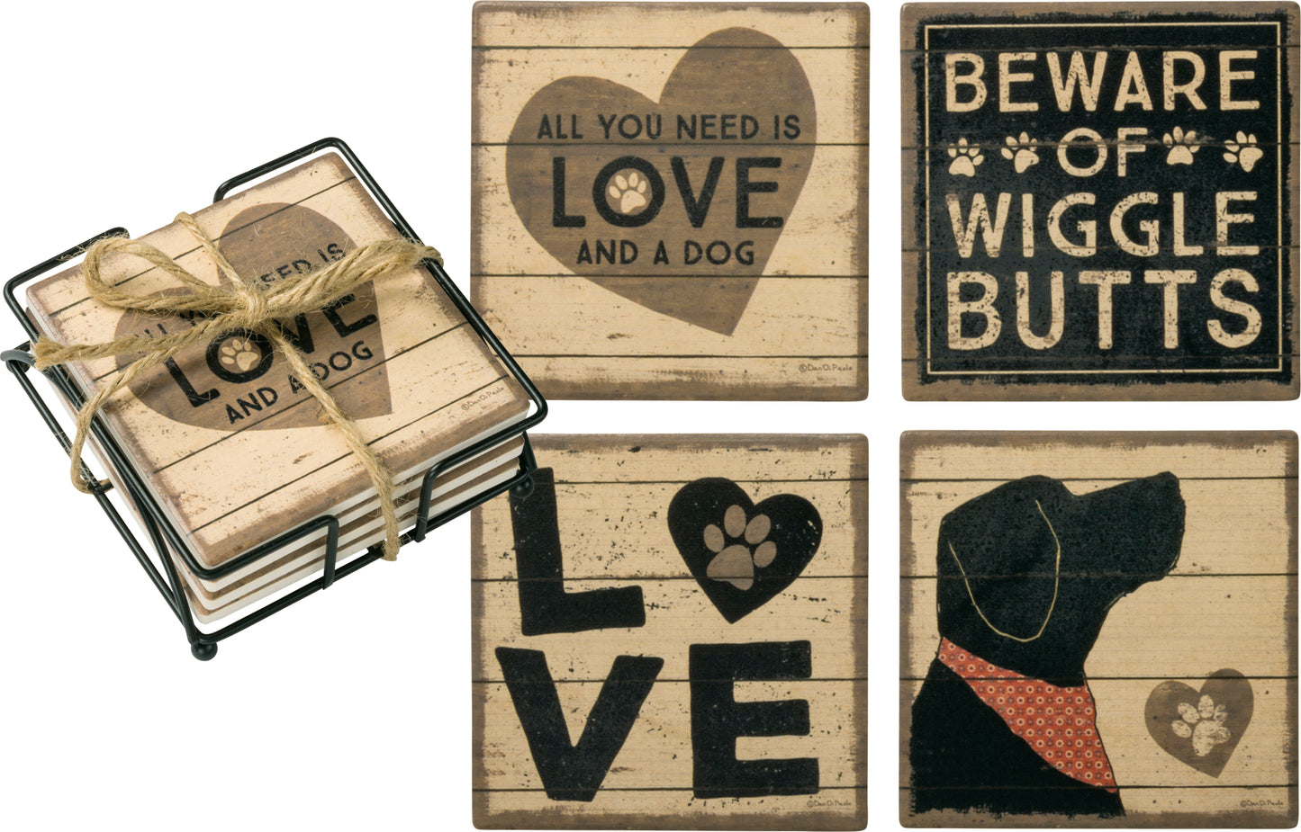 All You Need Is Love And A Dog Coaster Set