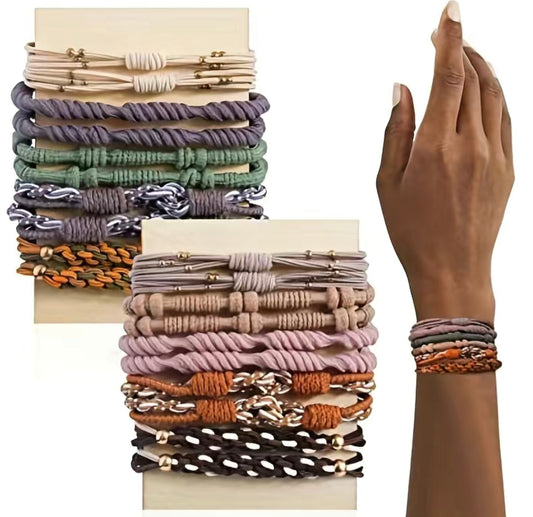 Boho Hair ties - 10 pcs