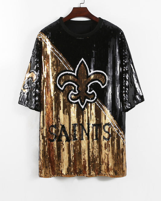 Saints Inspired Sequin Gear
