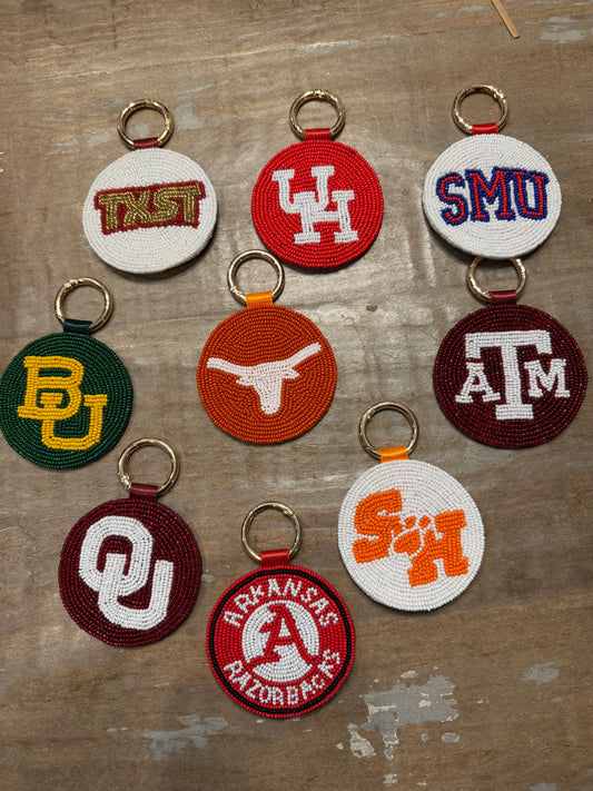 College Beaded Key Rings
