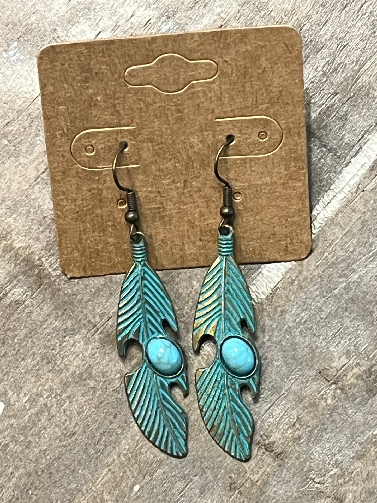 Leaf dangle earrings