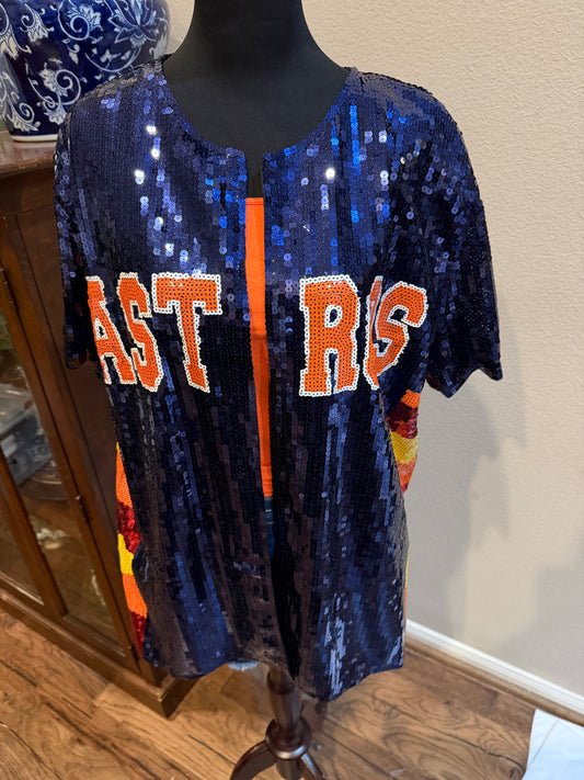 Astros and Texans Inspired Sequin Jackets