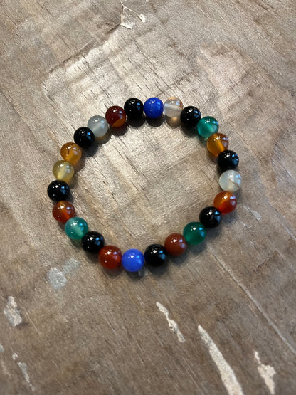 Multicolored beaded bracelet