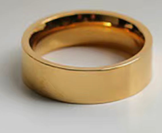 Solid 14k gold plated titanium bands - multiple sizes