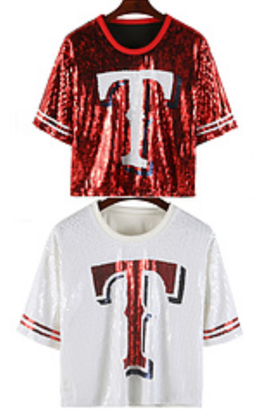 Sequin Team Jerseys - Crop/Short