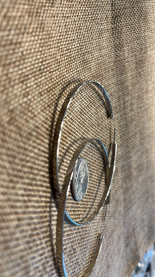 Large thin silver hoop earrings