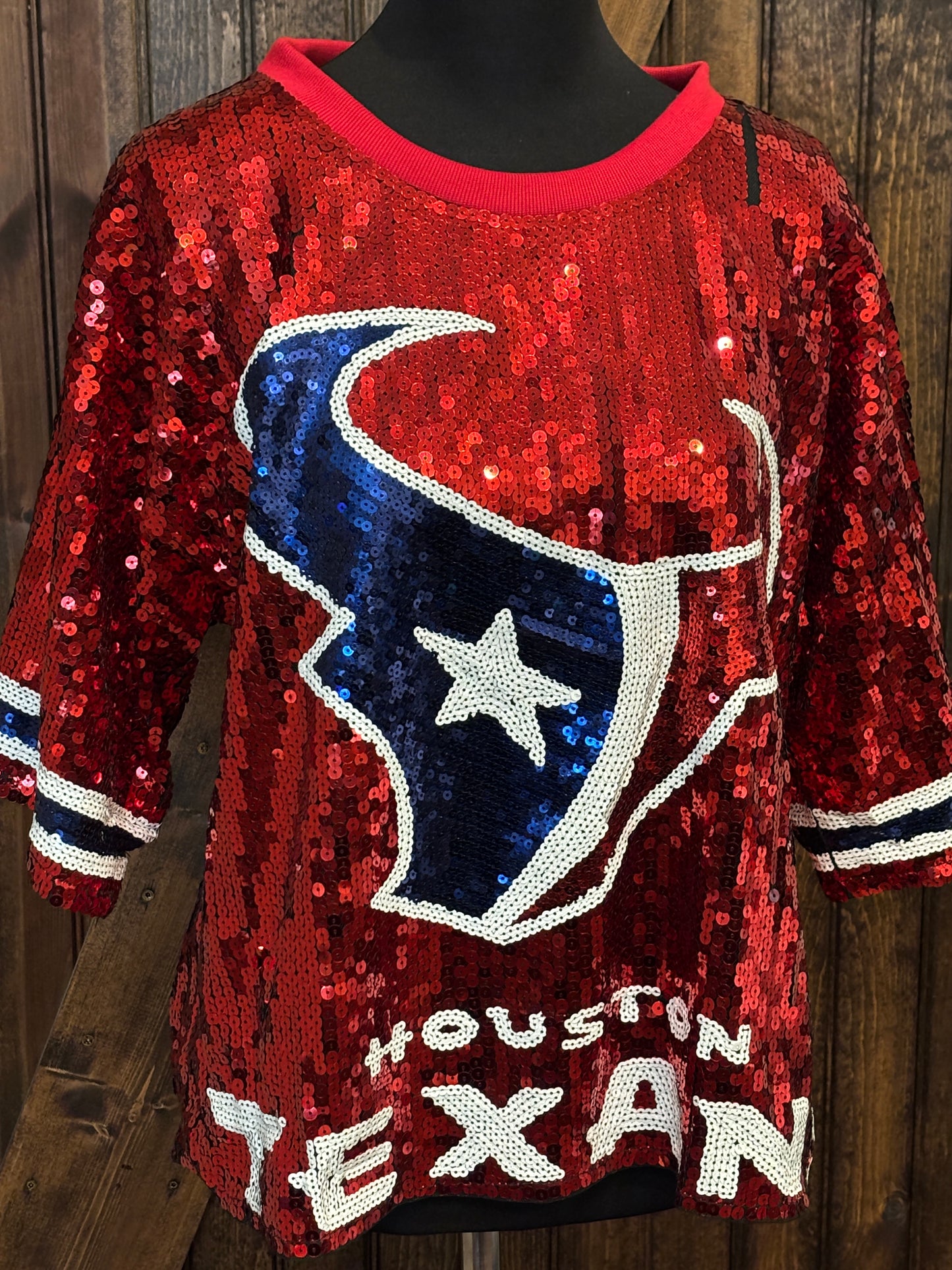 Texans Crop Sequin Jerseys