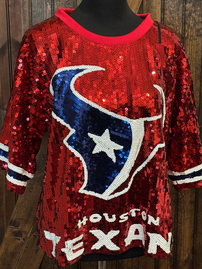 Texans Crop Sequin Jerseys