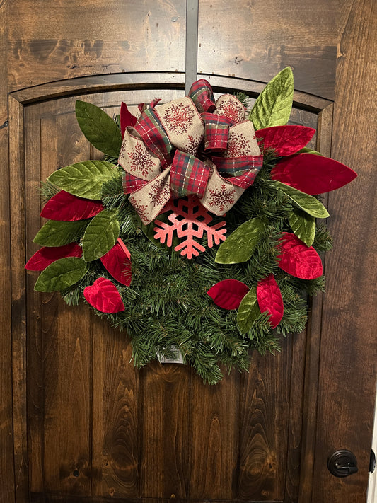 Red and Olive KA Wreath unlit