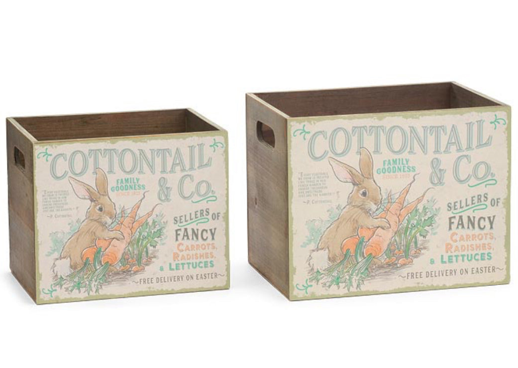 COTTONTAIL CO NESTED WOOD PLANTERS