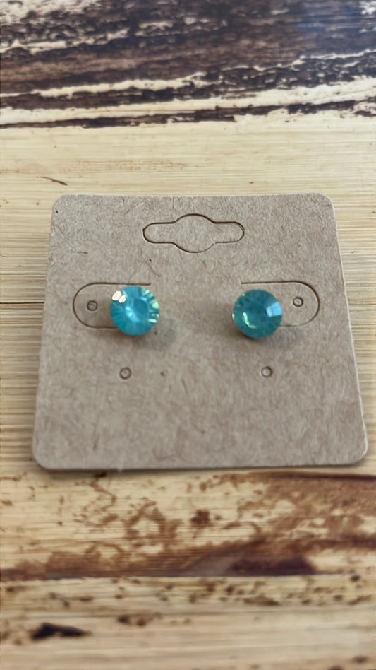 Aquamarine stud earrings