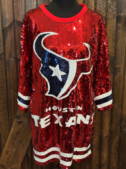 Texans Sequin Jerseys - Tunic/Dress