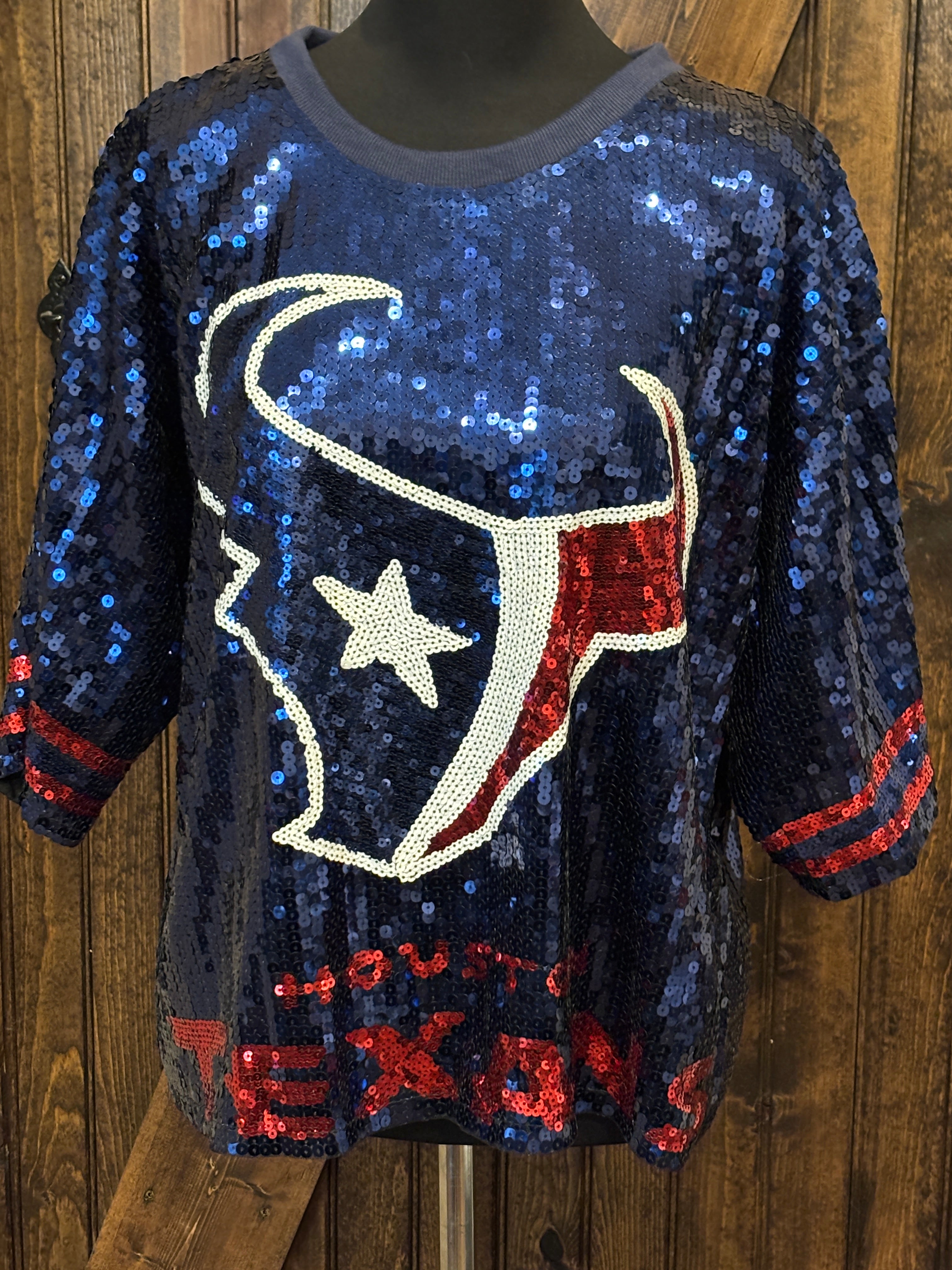 Texans Crop Sequin Jerseys – Two Can Collection