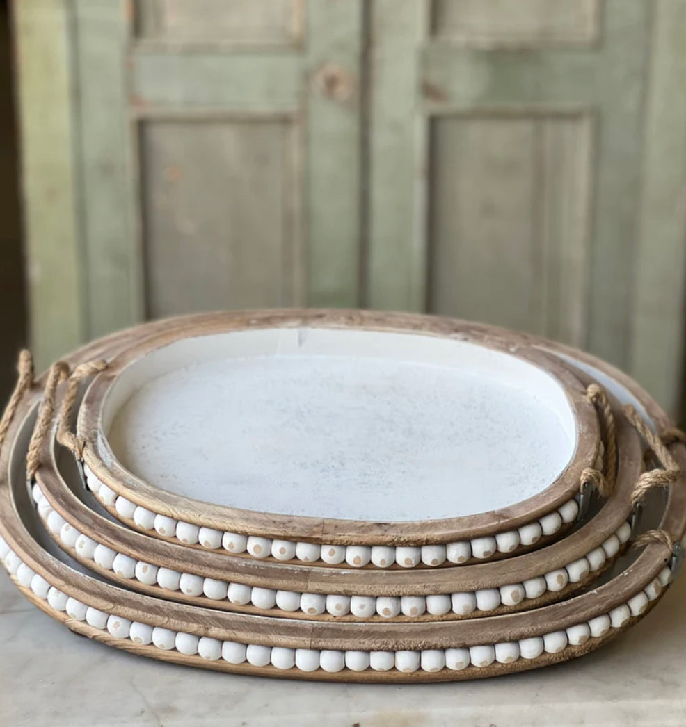 Rustic Beaded Tray