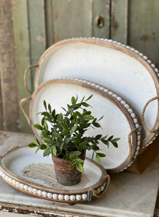 Rustic Beaded Tray