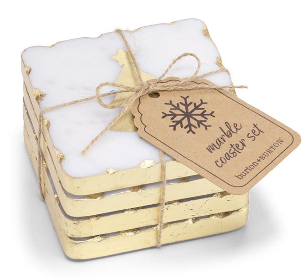 Christmas Marble Coasters Set