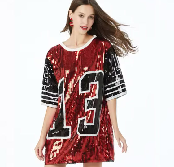 Sequin Team Jerseys - Tunic/Dress