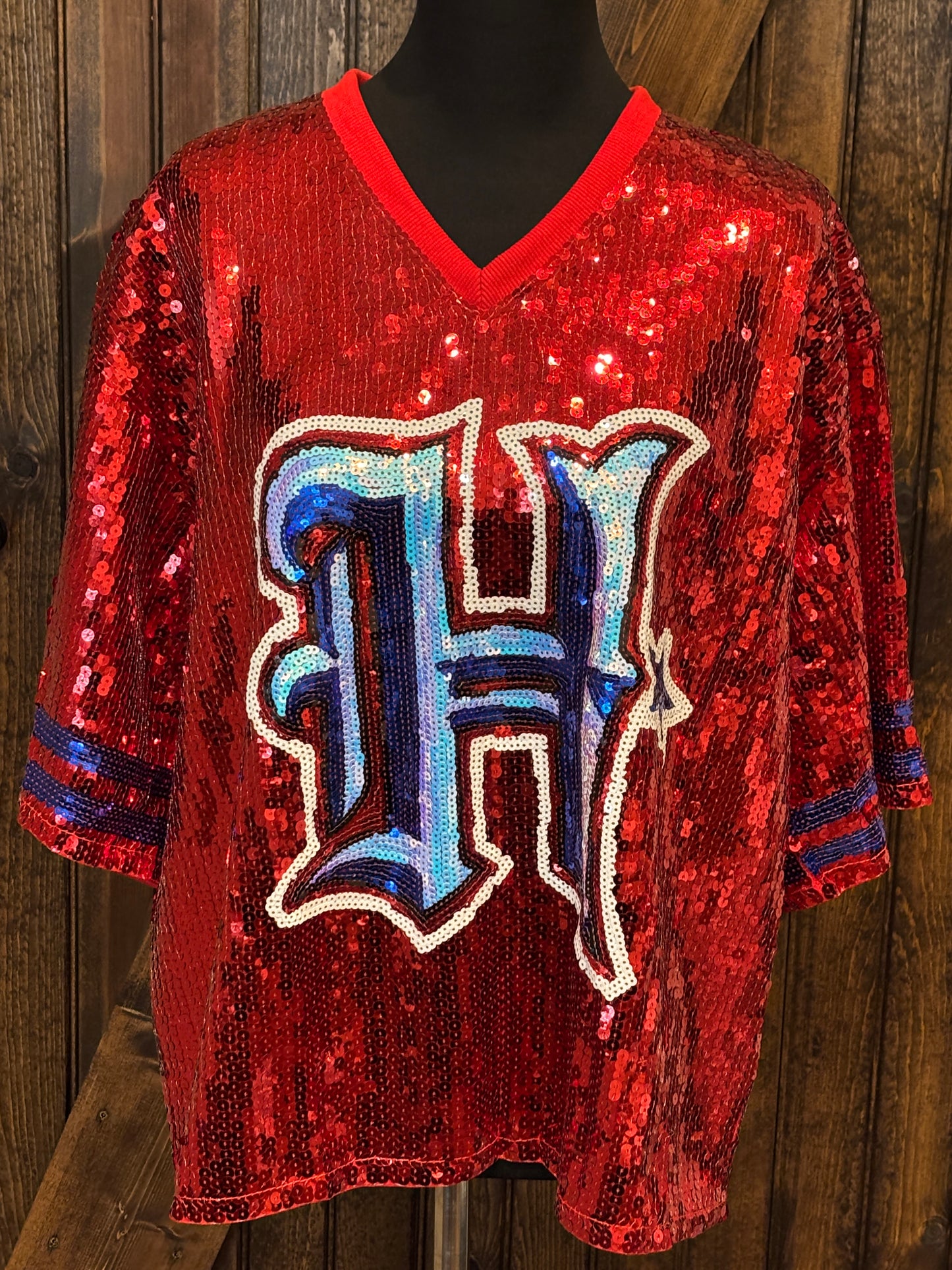 Texans Crop Sequin Jerseys