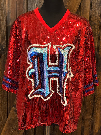 Texans Crop Sequin Jerseys
