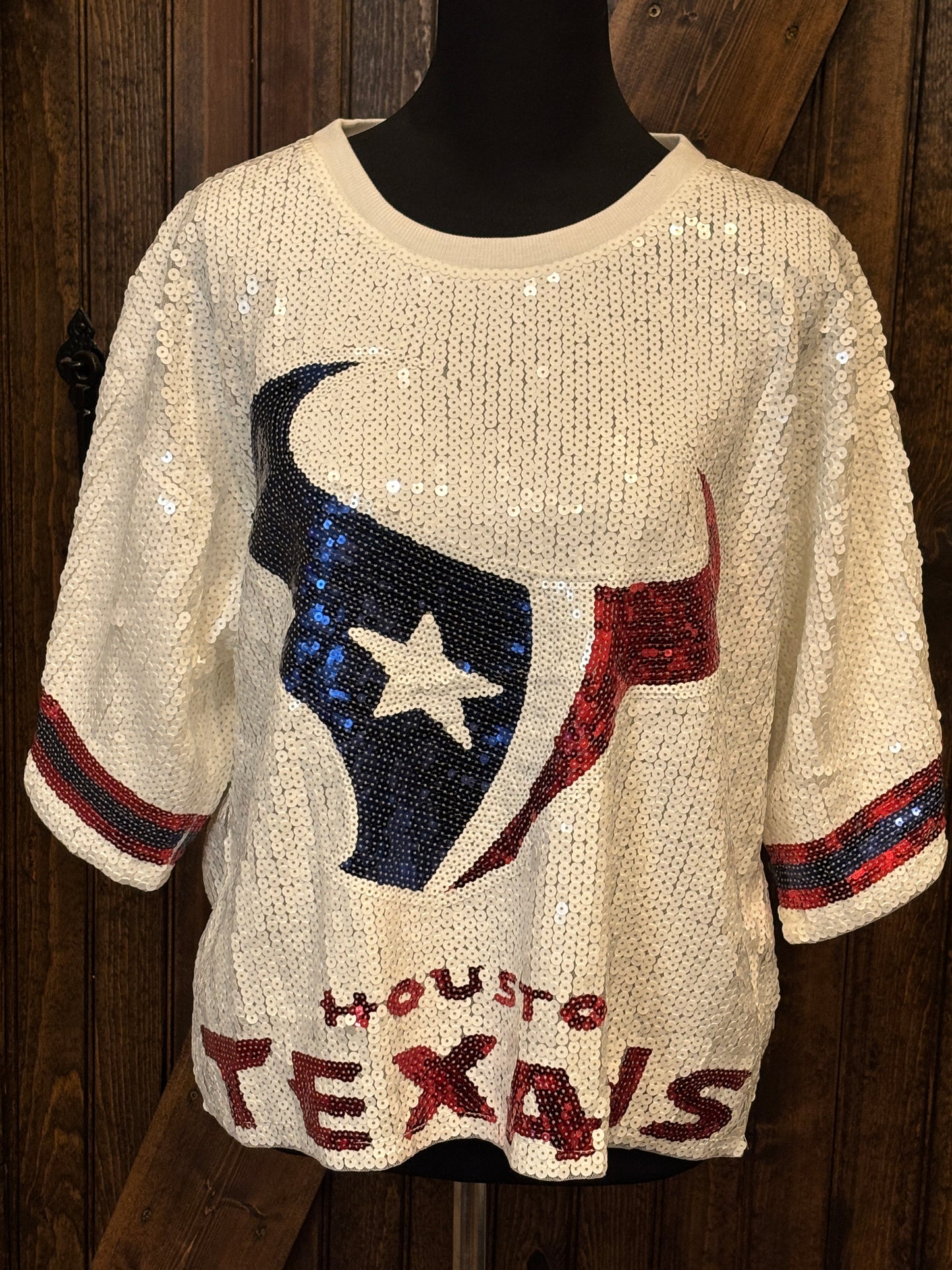 Texans Crop Sequin Jerseys