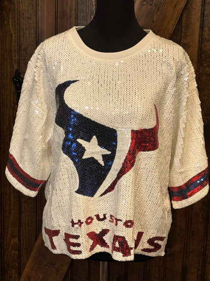 Texans Crop Sequin Jerseys