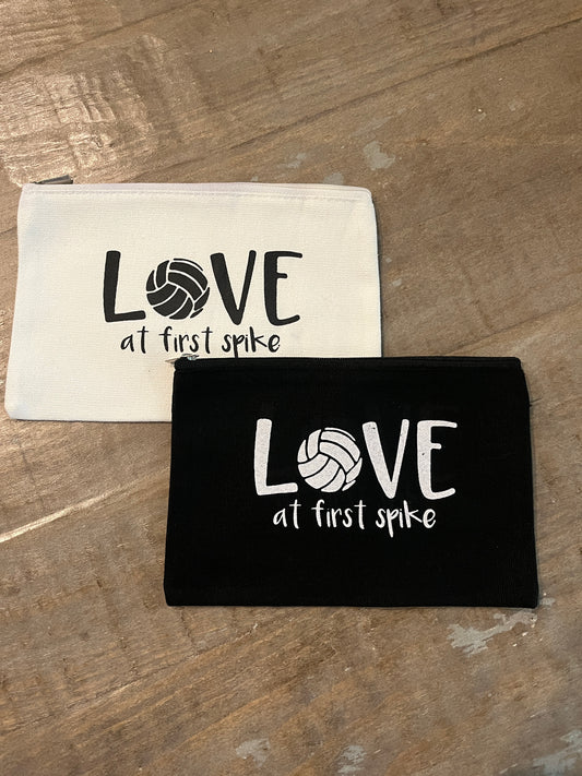 Canvas VOLLEYBALL pencil/make-up bags