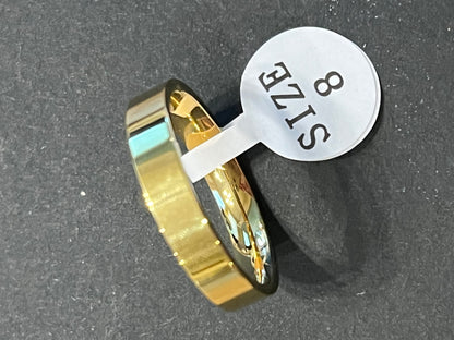 Solid 14k gold plated titanium bands - multiple sizes