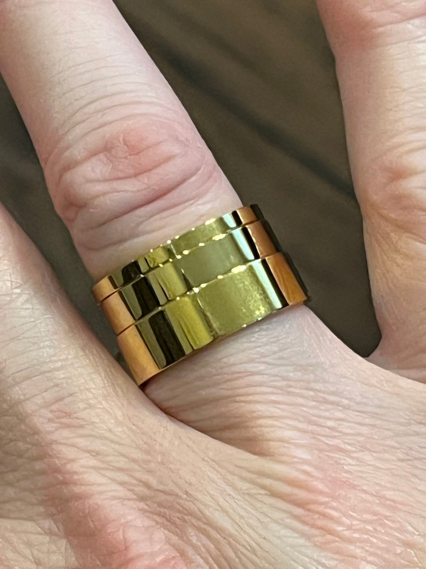 Solid 14k gold plated titanium bands - multiple sizes