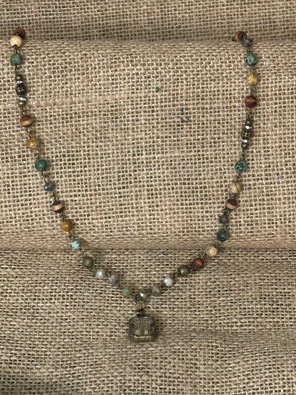 18-20 in square crystal necklace