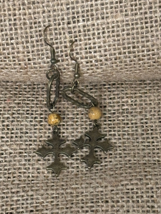 Cross Dangle Earrings