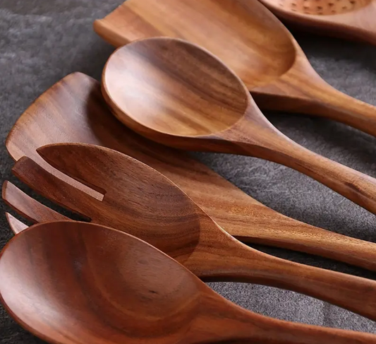 6pc.Teak Wooden Utensil Set