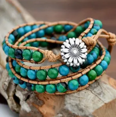 Turquoise Bead Wrap Bracelet