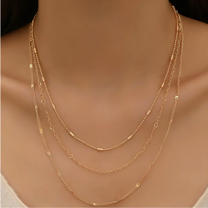 Minimalist three strand necklace