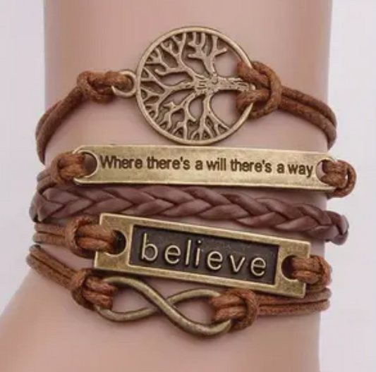 Tree of Life Vegan leather bracelet