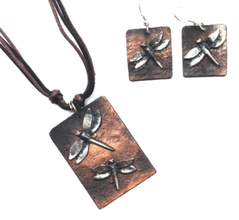 Dragonfly Pewter Necklace