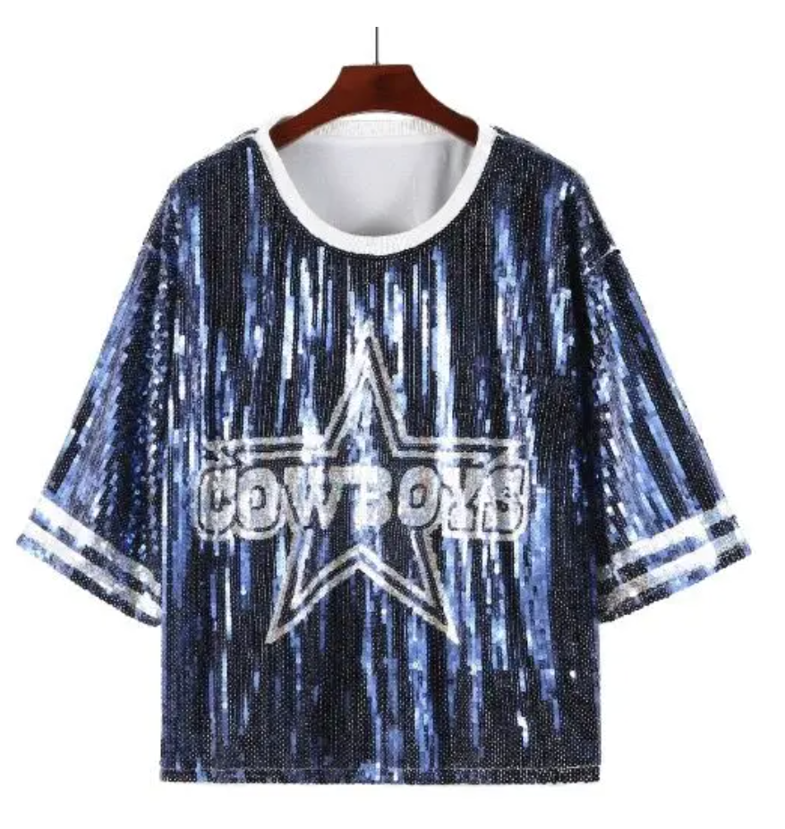 Sequin Team Jerseys - Crop/Short