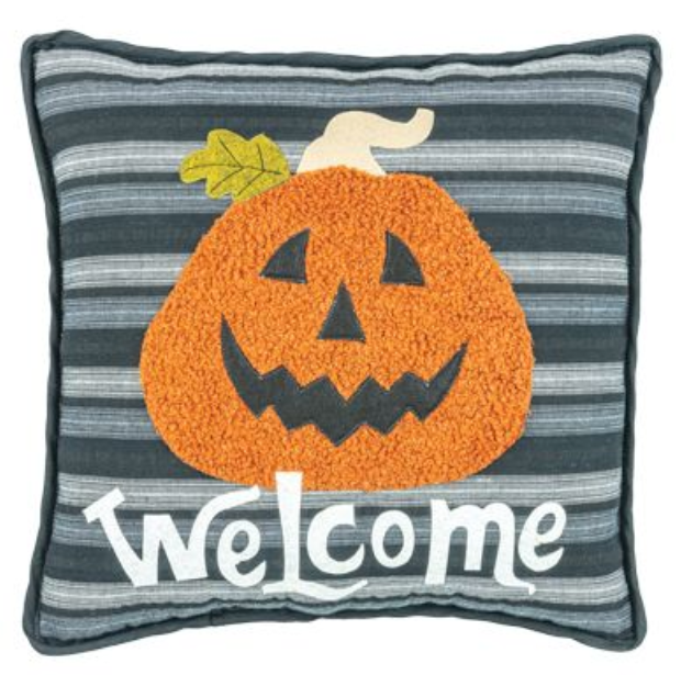 Jack-o-lantern throw pillow