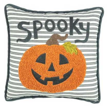 Jack-o-lantern throw pillow