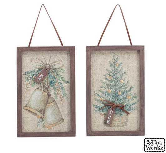 Framed Linen Ornaments